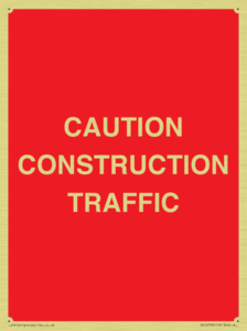 CAUTION CONSTRUCTION TRAFFIC